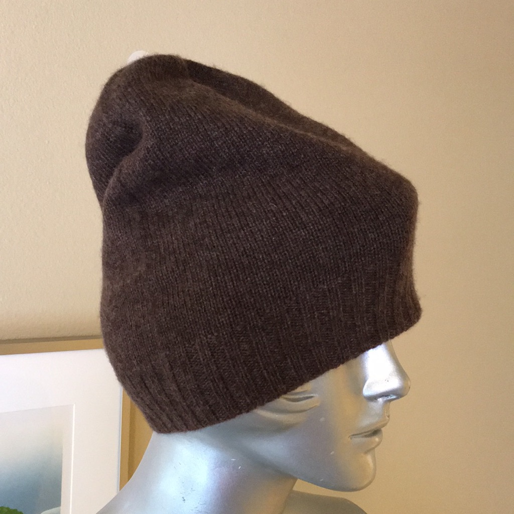 100% Cashmere Knit Beanie Reversible — image 2 of 8